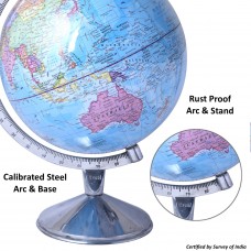OkaeYa Political World Globe/Political Student World Globe/Educational Globe 8'' inch, Steel Arc and Base.
